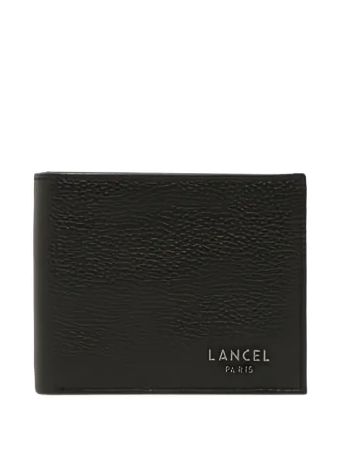 Lancel logo-print grained-leather wallet