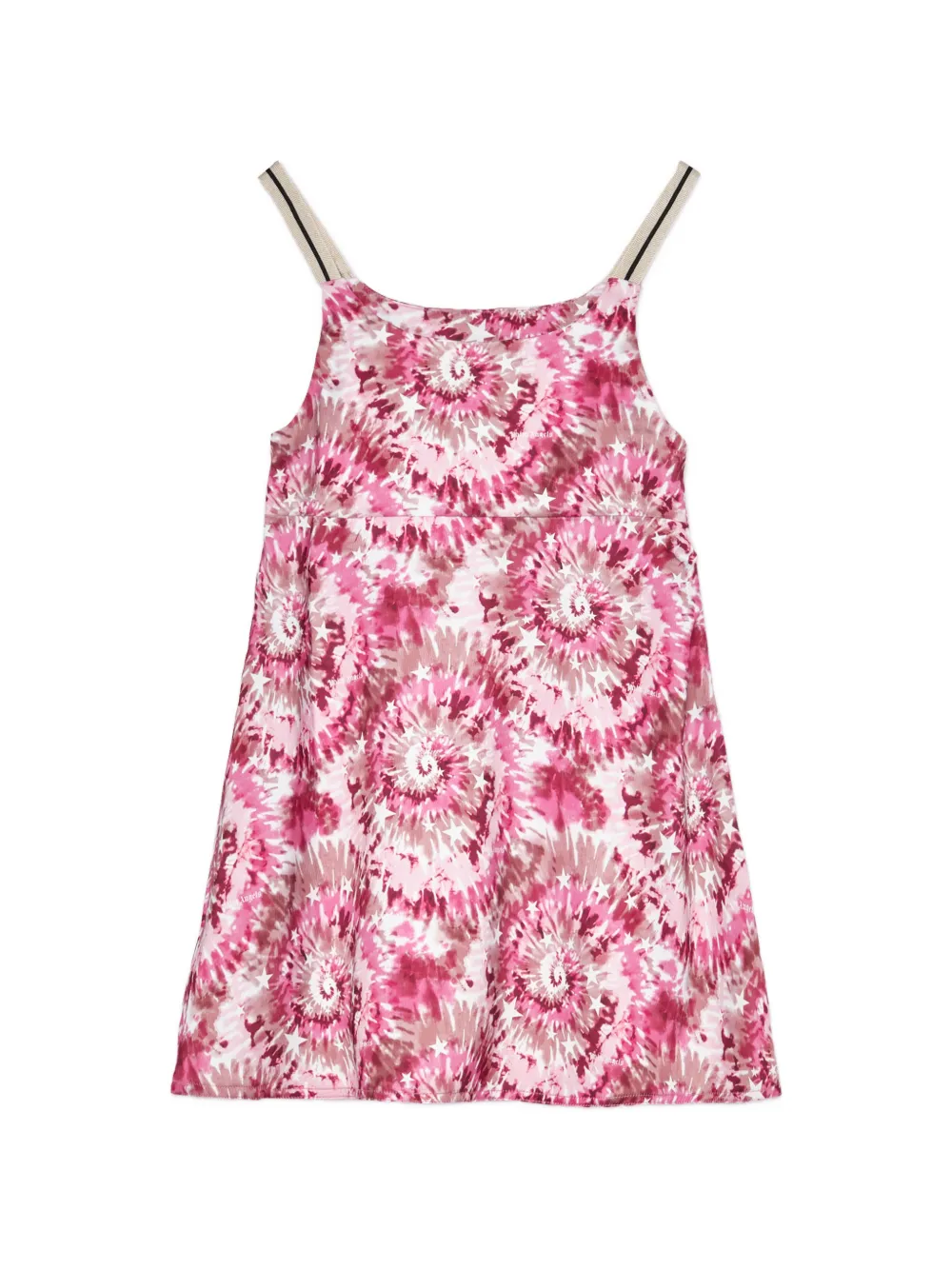 Palm Angels Kids Jurk met tie-dye print Roze