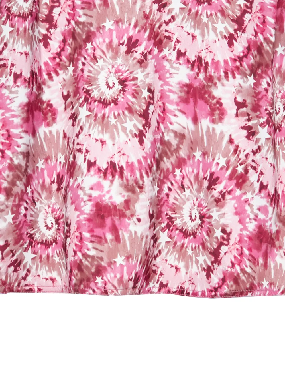 Palm Angels Kids Jurk met tie-dye print Roze