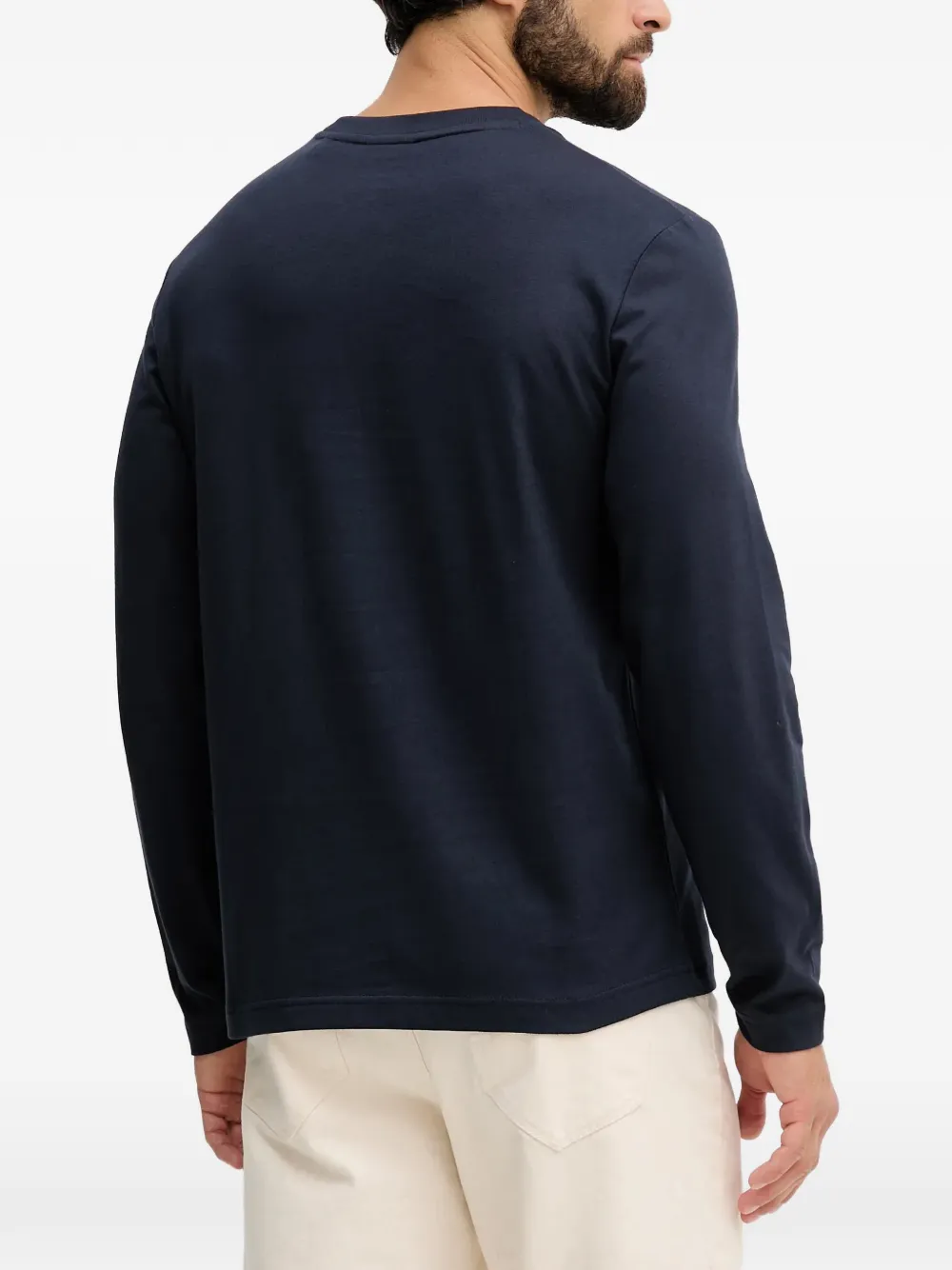 Gant T-shirt met geborduurd logo Blauw