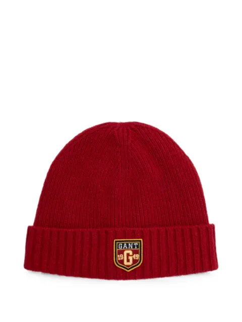 Gant gorro tejido de canalé con parche del logo
