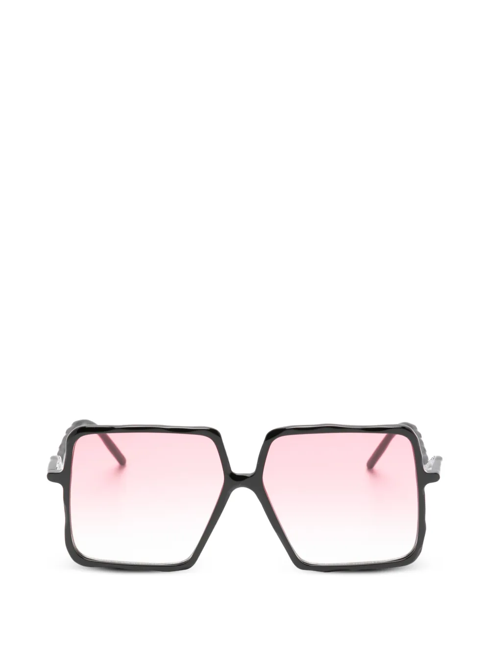 Kuboraum L12 geometric-frame sunglasses - Rosso