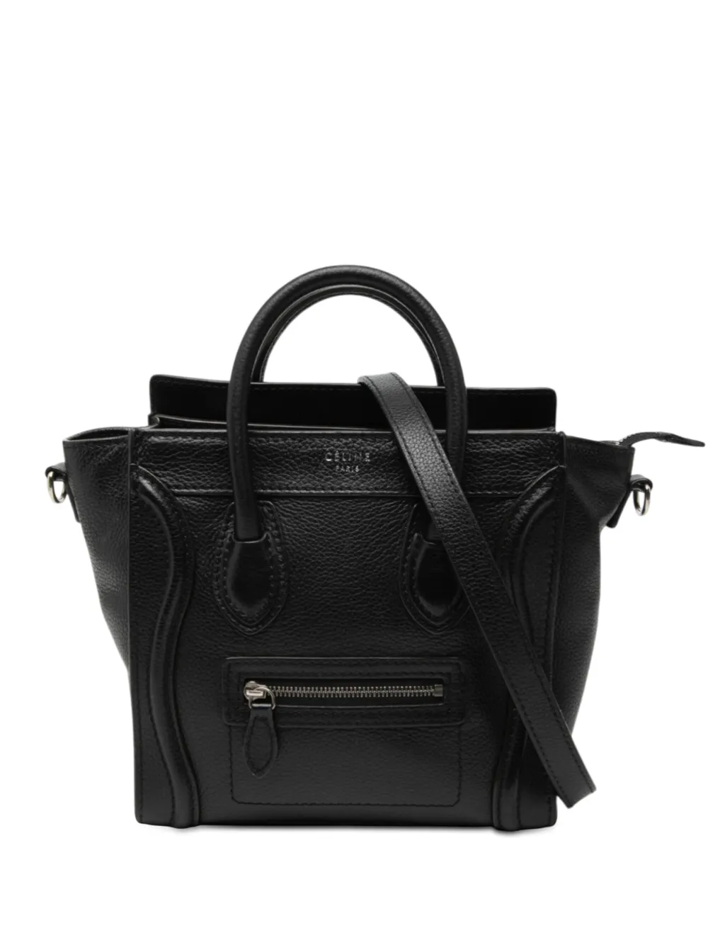 Celine Pre-Owned 2012-2018 Nano Leather Luggage Tote satchel - Nero