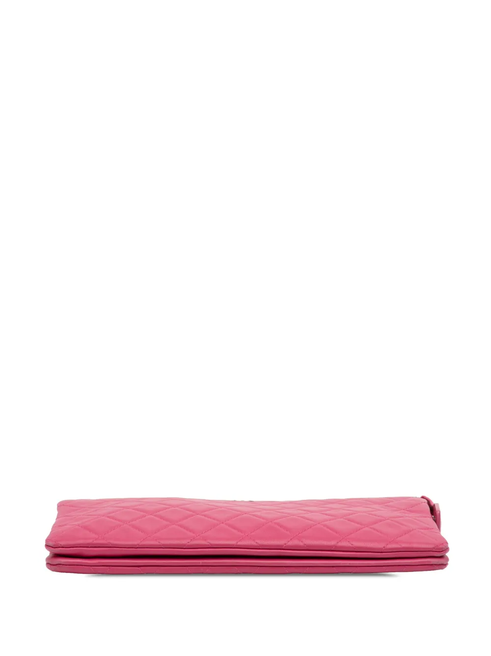 2015-2016 Quilted Caviar Cc Enamel Double Zip Clutch Bag