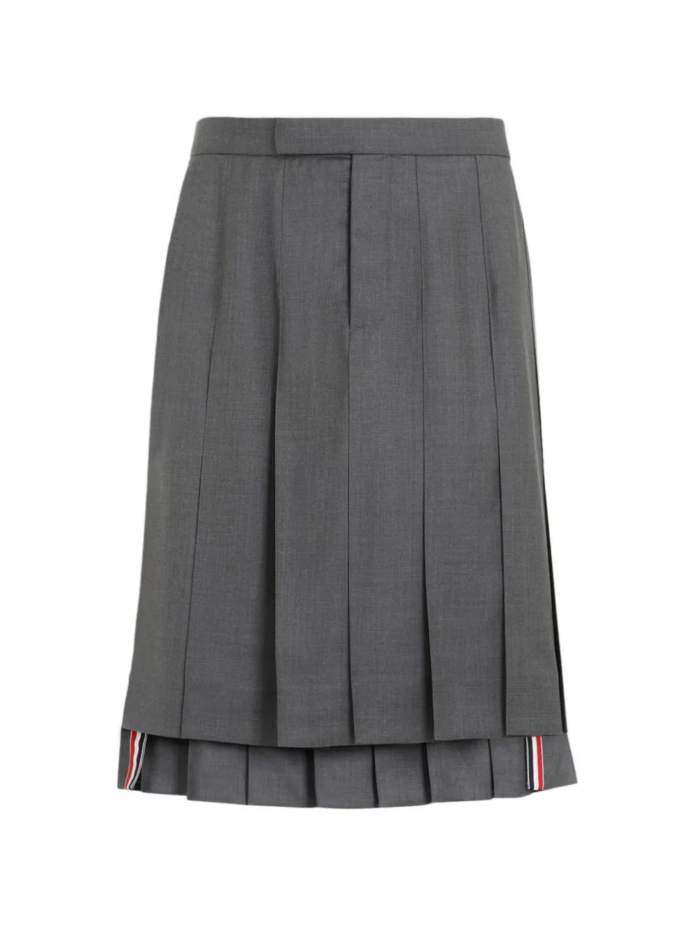 Thom Browne Gonna midi in twill - Grigio