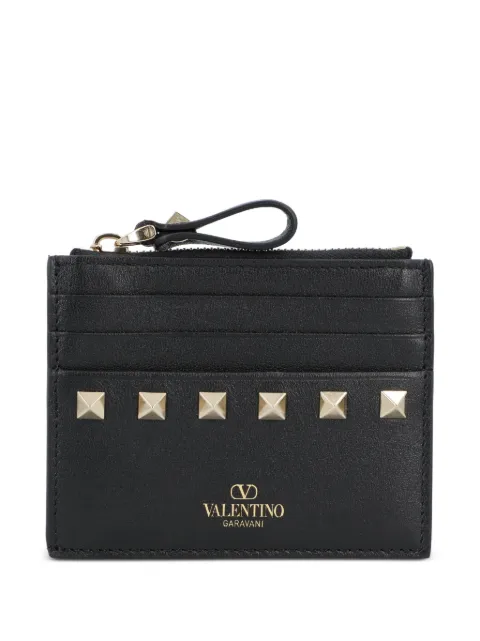 Valentino Garavani Pre-Owned Rockstud zipped leather cardholder