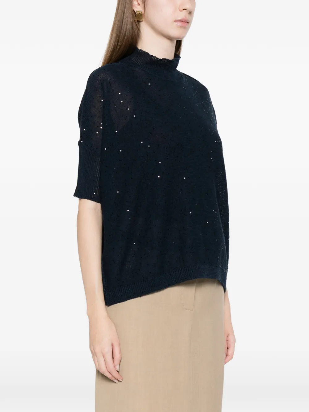  Antonelli Agatea Embellished T-shirt - Blue 