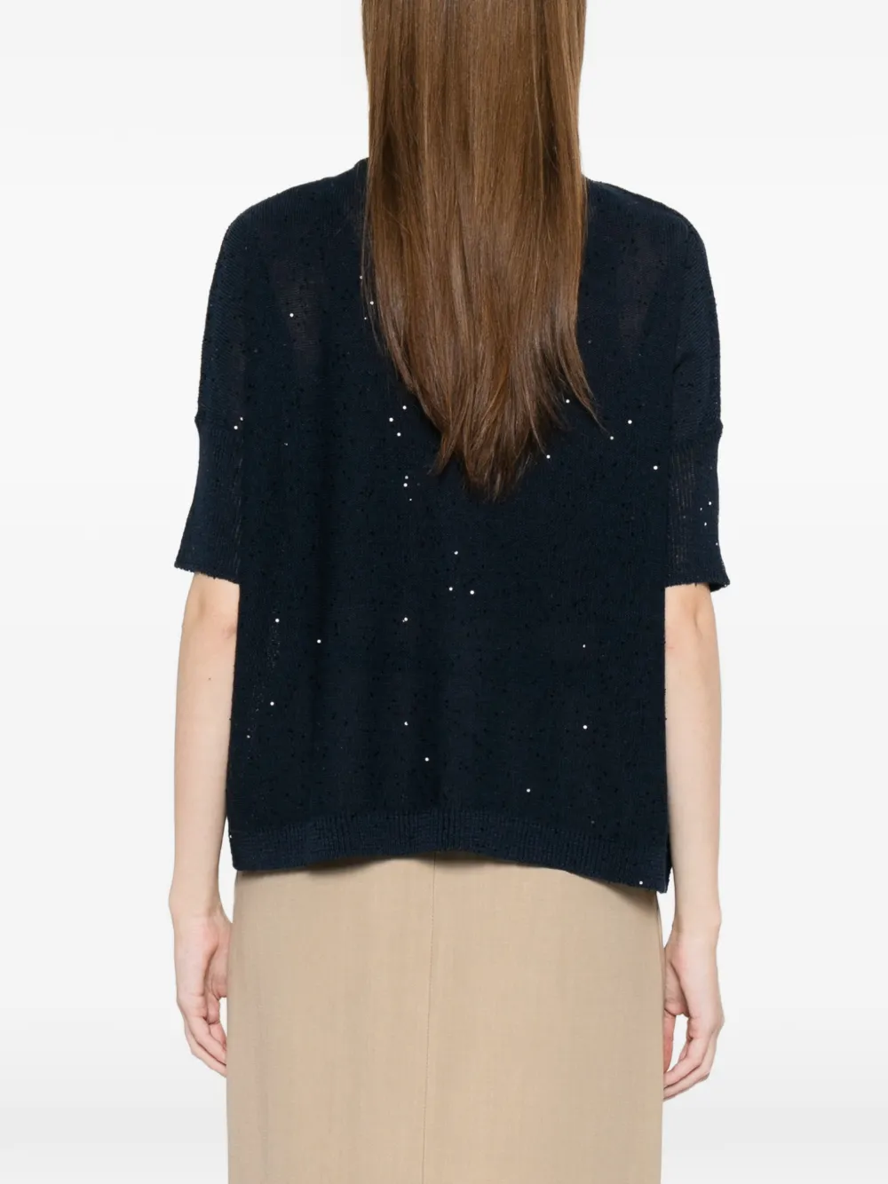 Antonelli Agatea verfraaid T-shirt Blauw