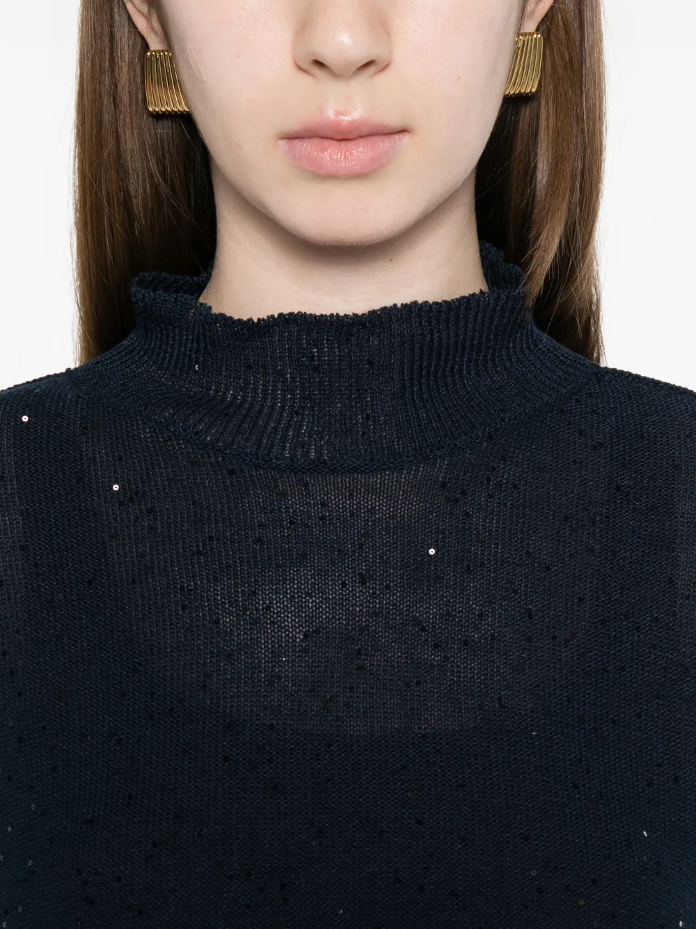 Antonelli Agatea verfraaid T-shirt Blauw