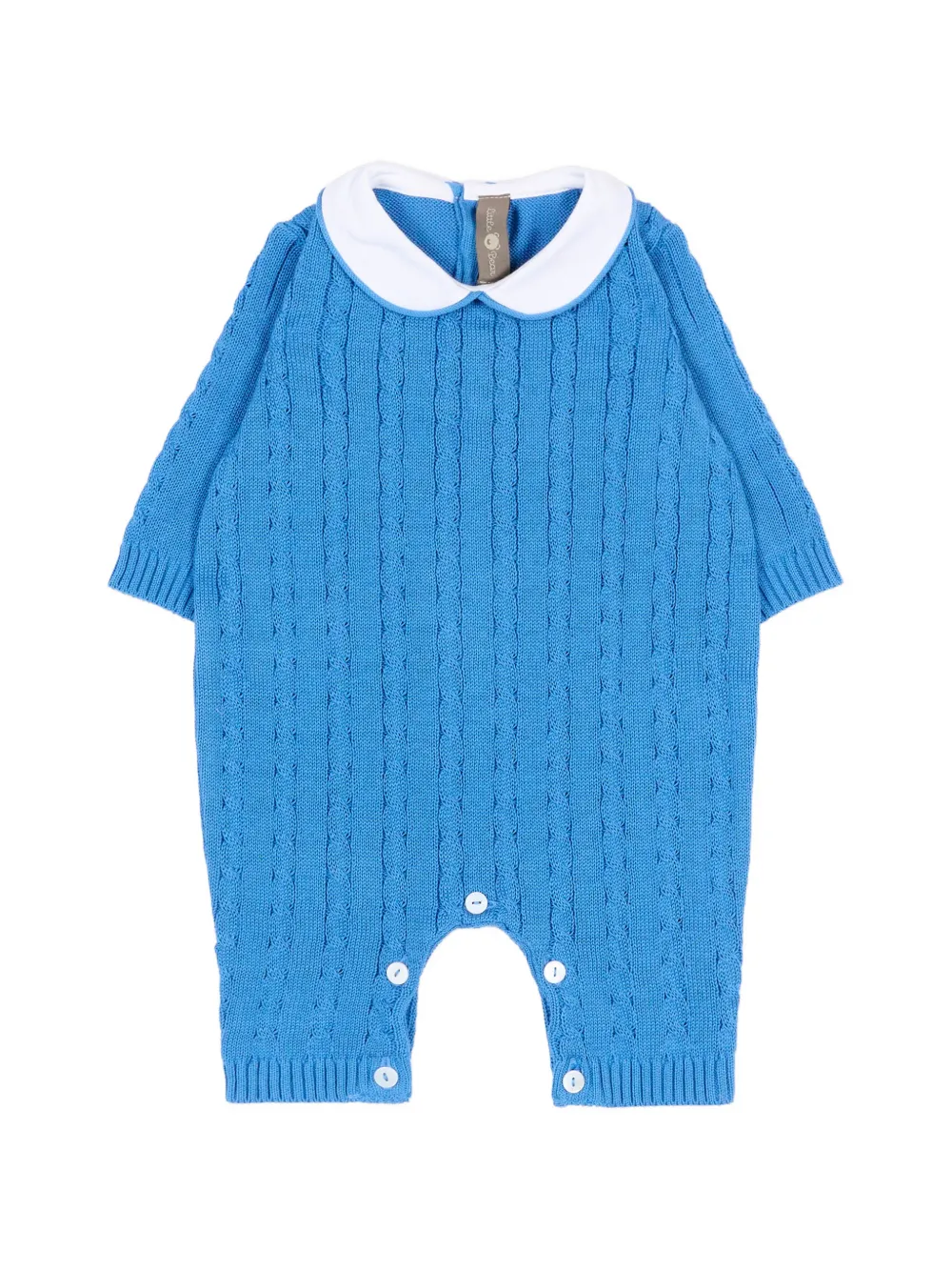Little Bear cable knit romper - Blu