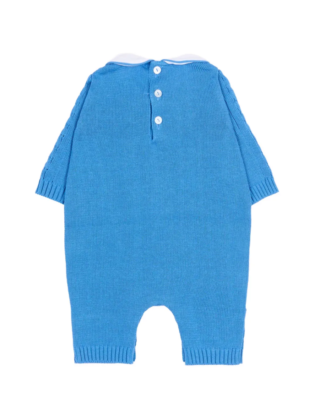  Little Bear Cable Knit Romper - Blue 