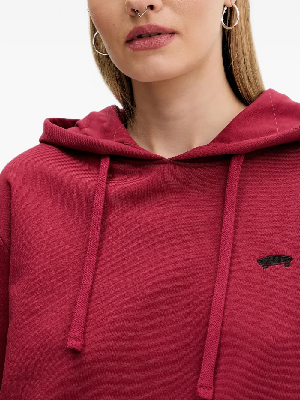Vans Hoodie met geborduurd logo Rood