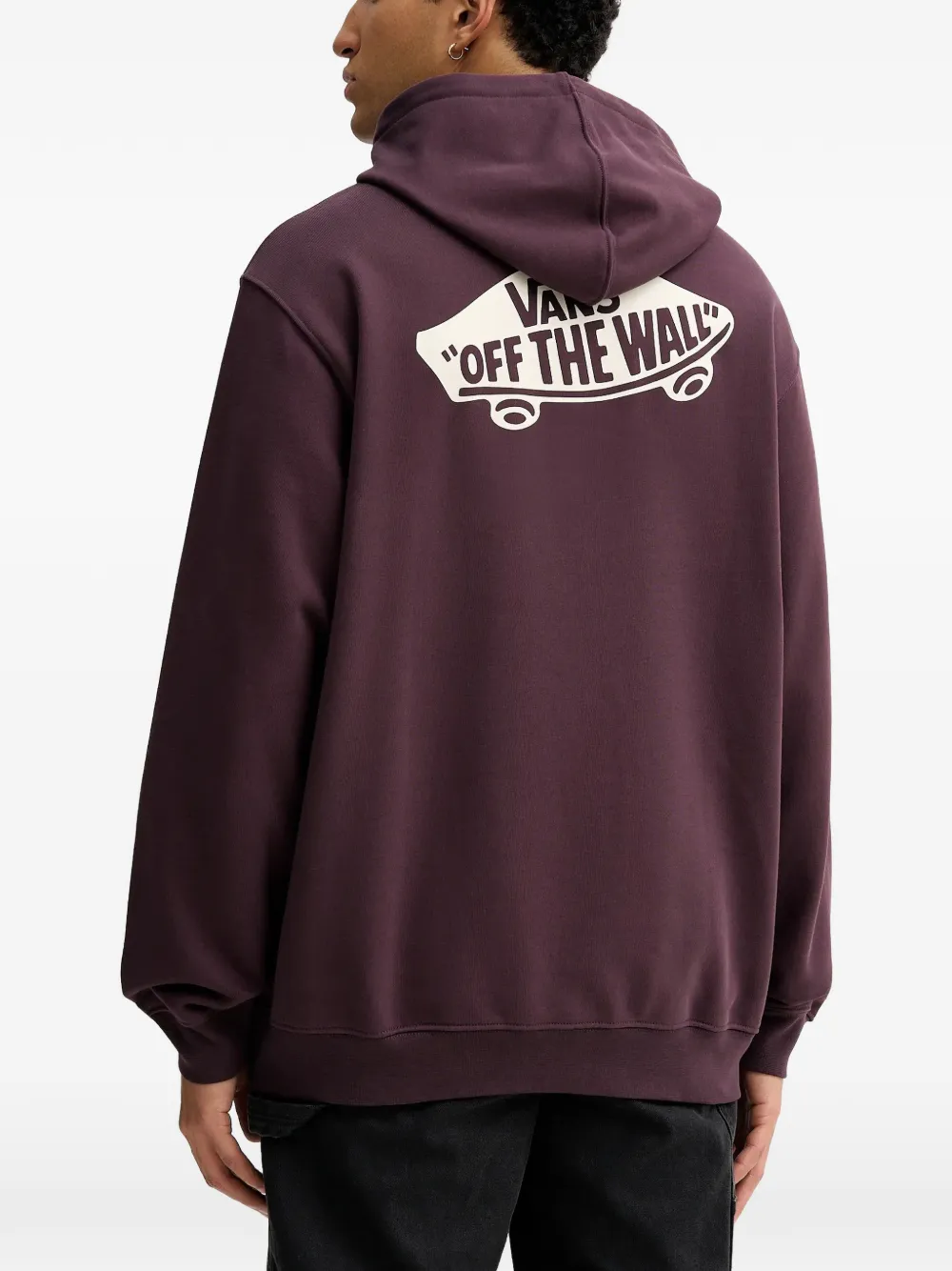 Vans Katoenen hoodie met logoprint Paars
