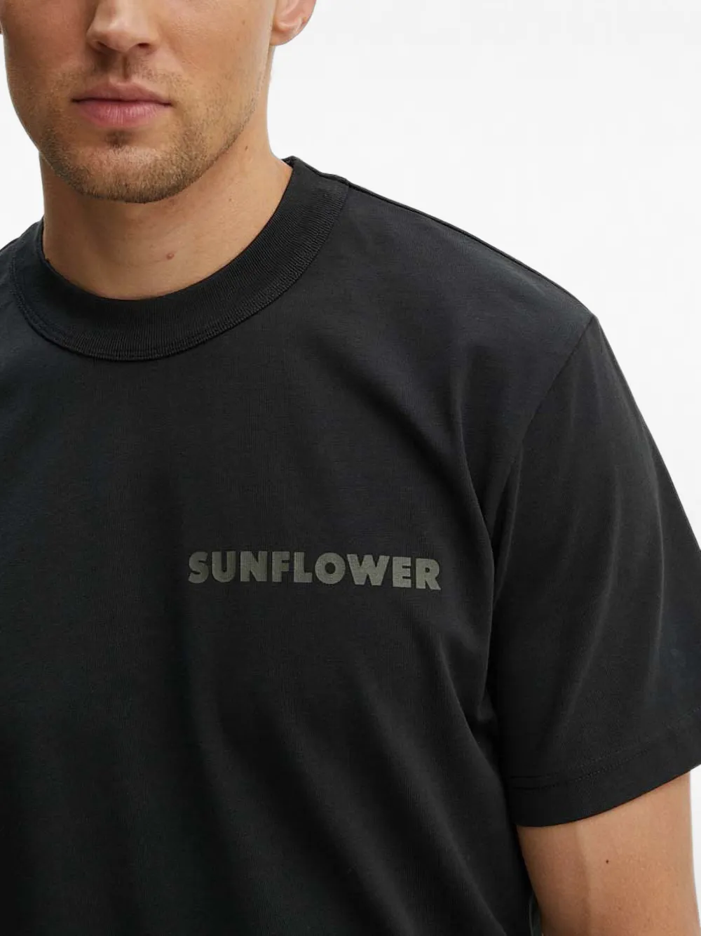 Sunflower T-shirt met logoprint Zwart