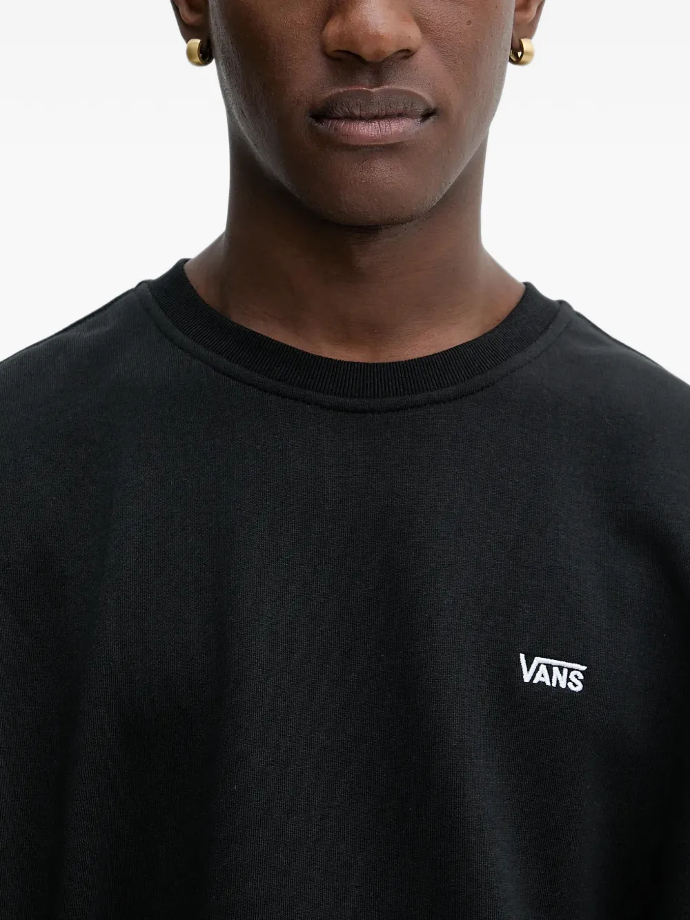 Vans logo-embroidered sweatshirt Zwart