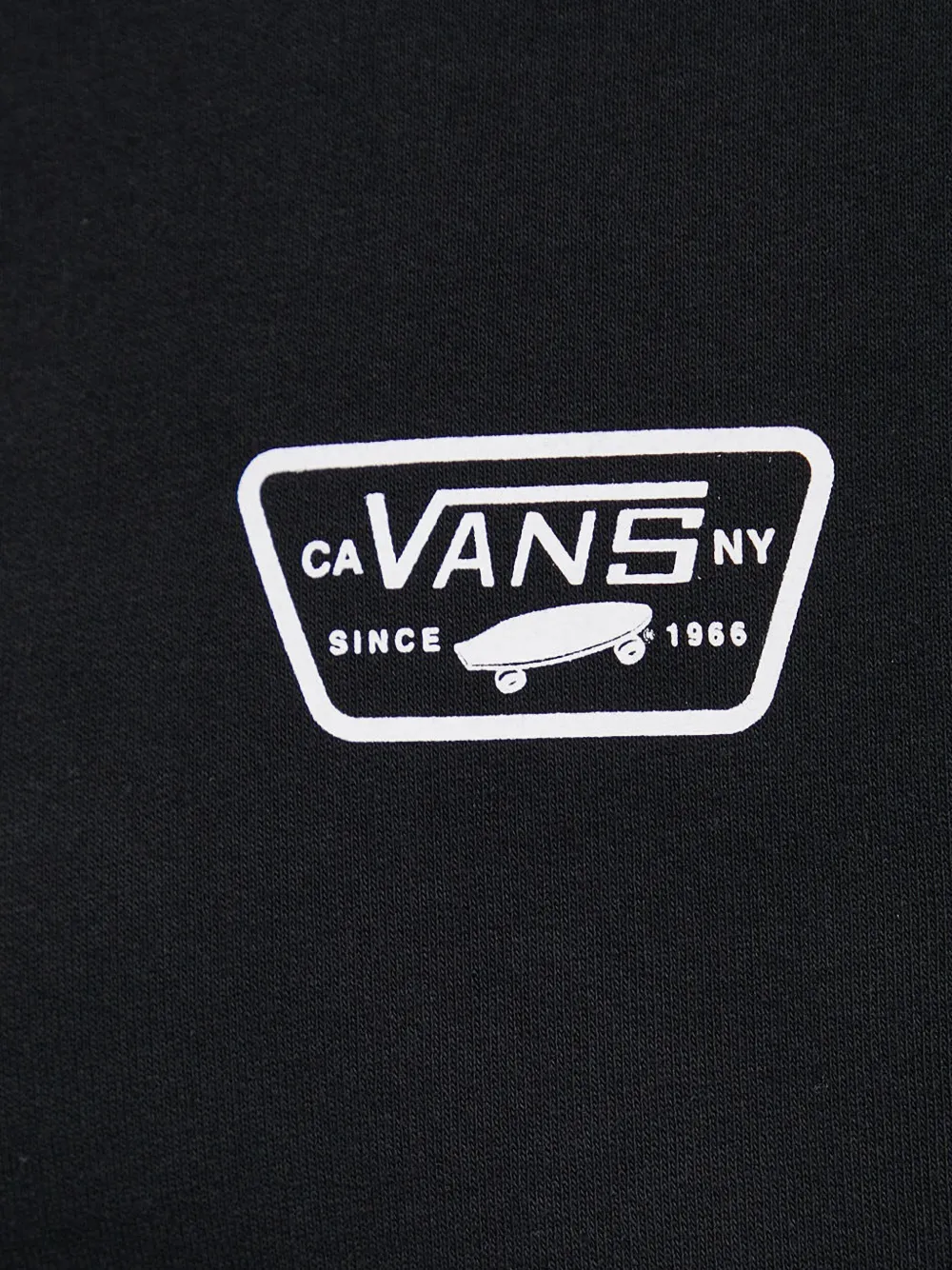 Vans logo-patch hoodie Zwart