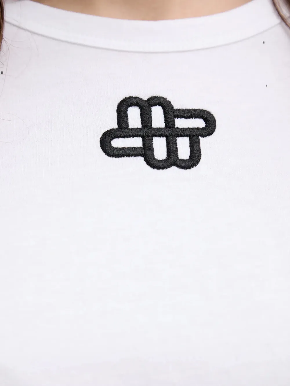 MUNTHE T-shirt met borduurwerk Wit
