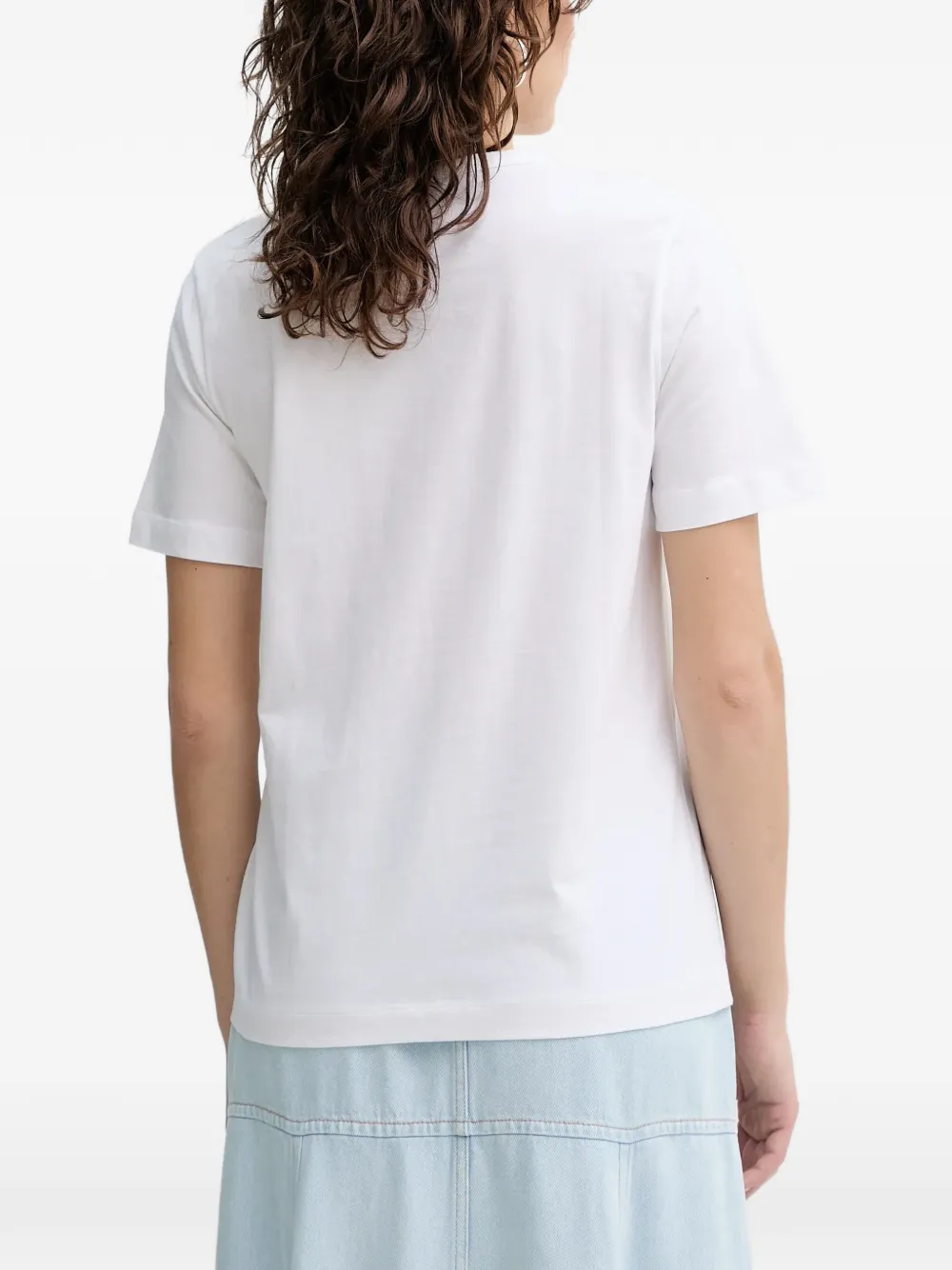 MUNTHE T-shirt met borduurwerk Wit
