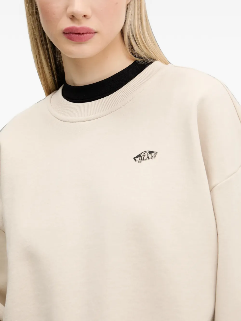 Vans Sweater met logoprint Beige