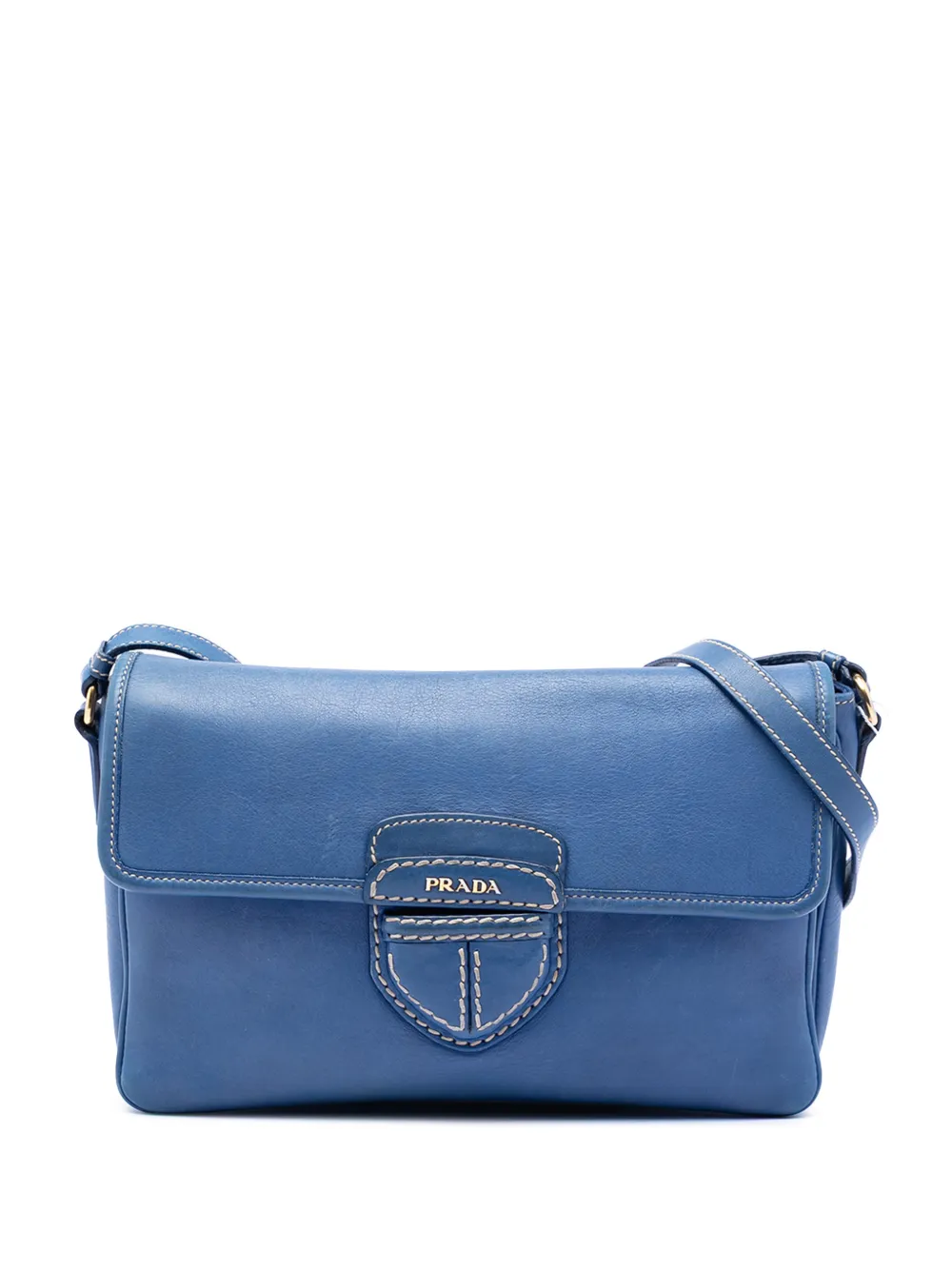 Prada Pre-Owned 2010-2025 City Calf Pattina crossbody bag - Blu