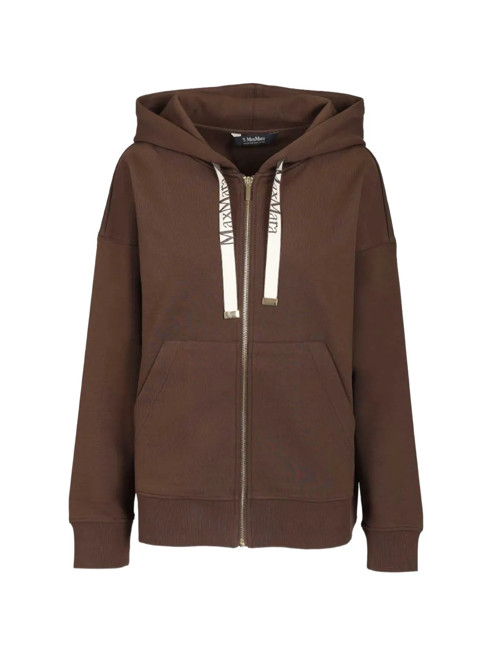 'S Max Mara logo-jacquard zip hoodie - Brown