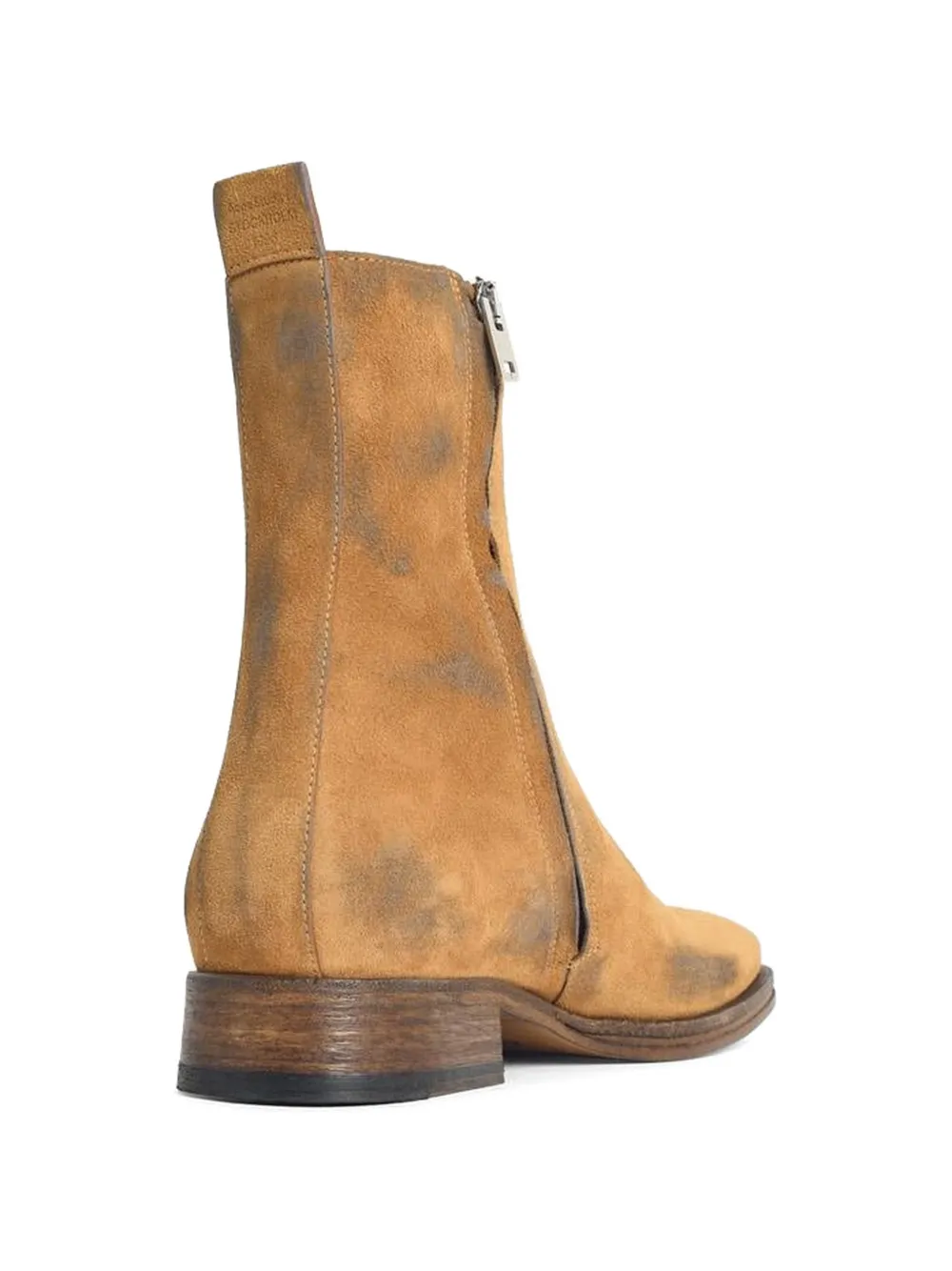 Acne Studios square-toe zip ankle boots Beige