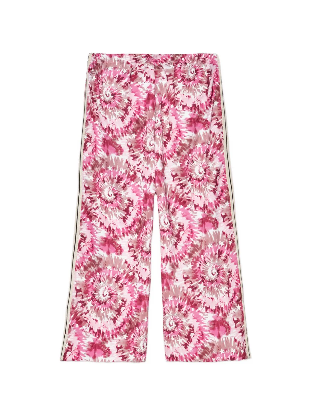 Palm Angels Kids Gestreepte broek met sterrenprint Roze
