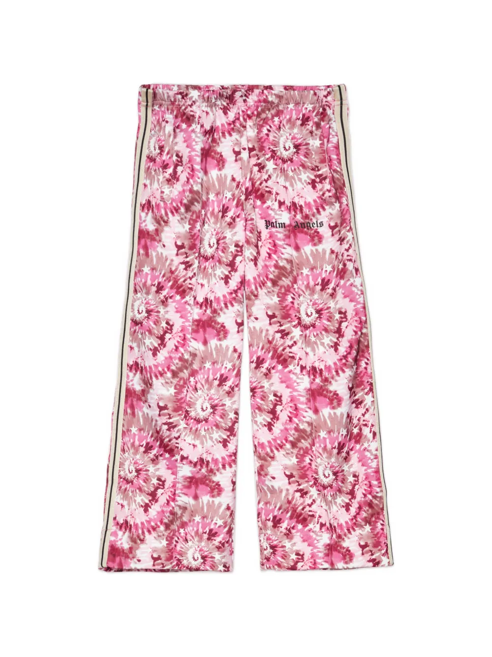 Palm Angels Kids star-print stripe trousers - Rosa