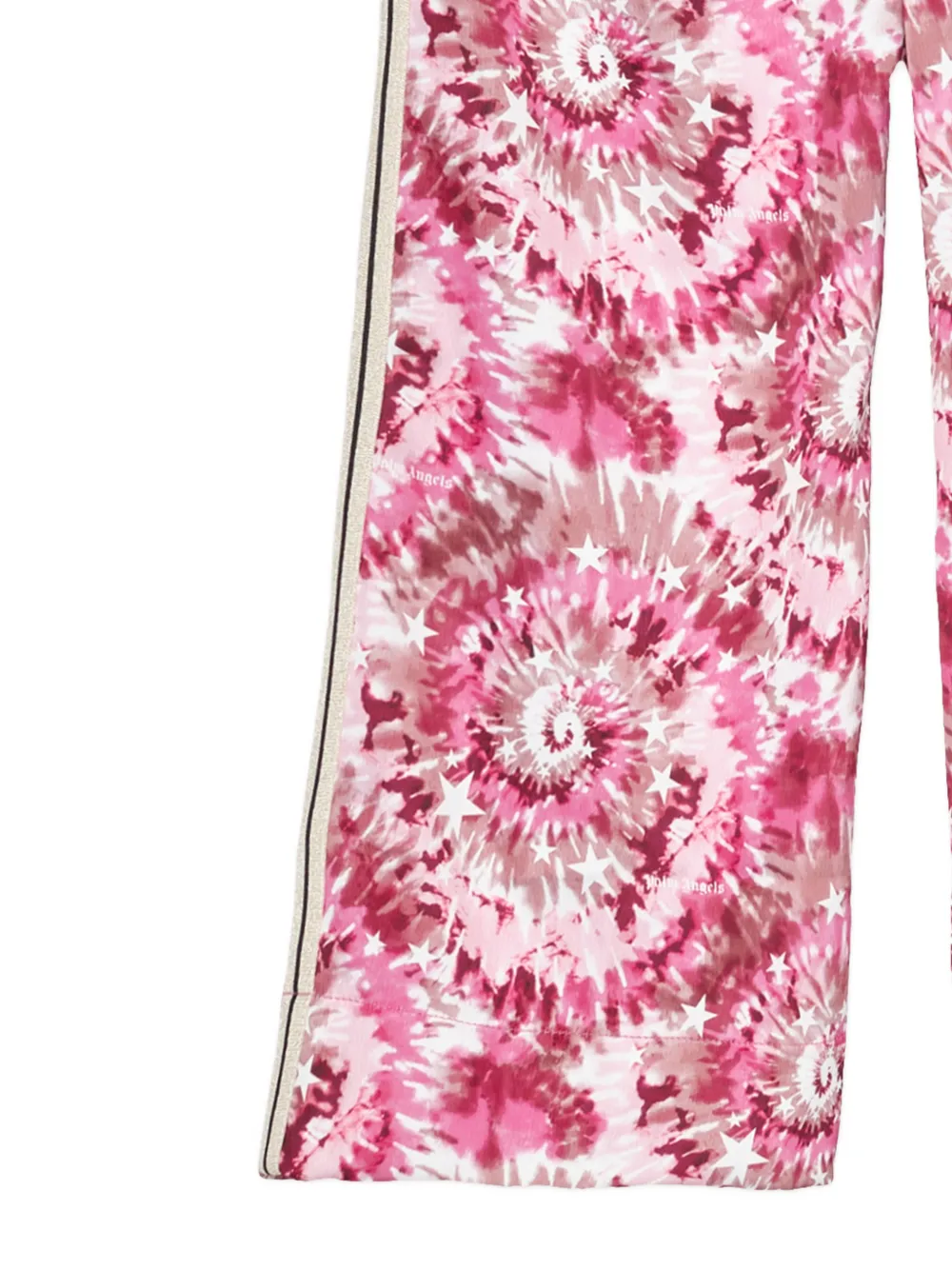 Palm Angels Kids Gestreepte broek met sterrenprint Roze