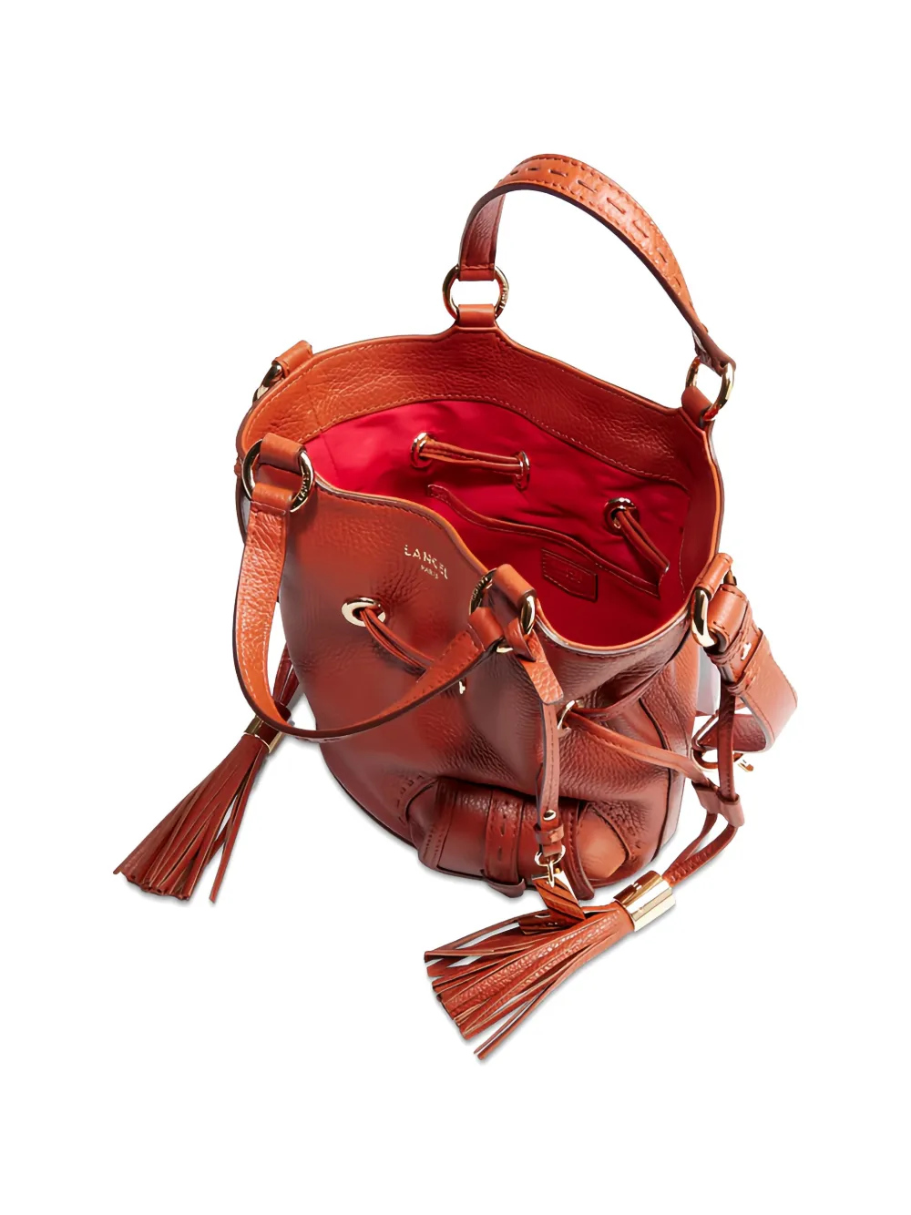 Lancel Bucket-tas met kwastje Rood
