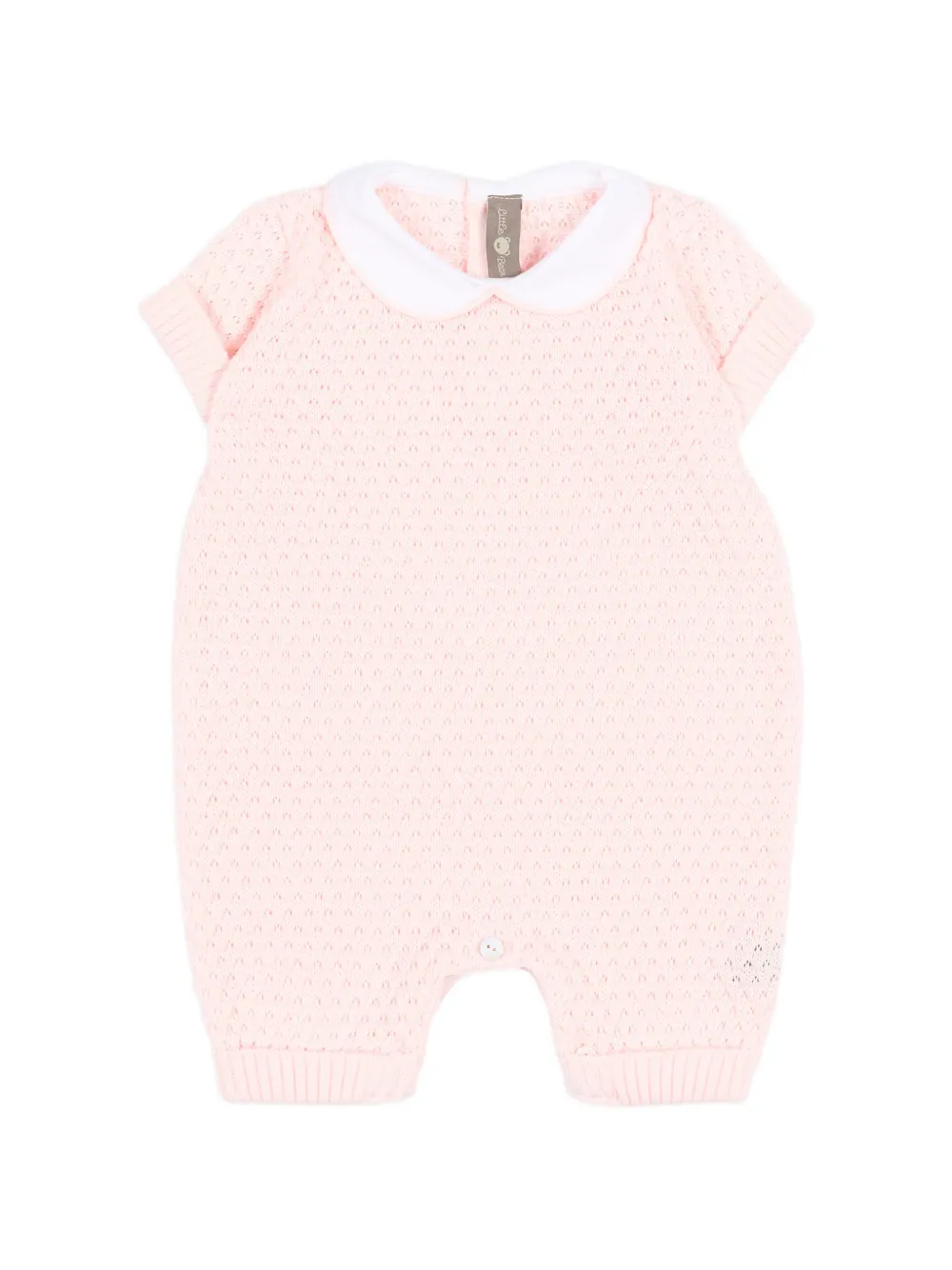 Little Bear peter pan-collar romper - Rosa