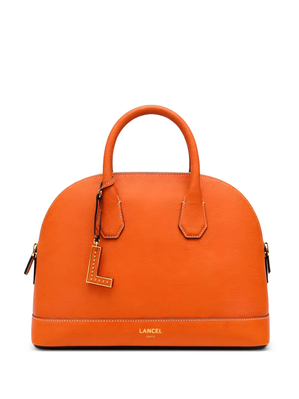 Lancel leather shoulder bag - Orange