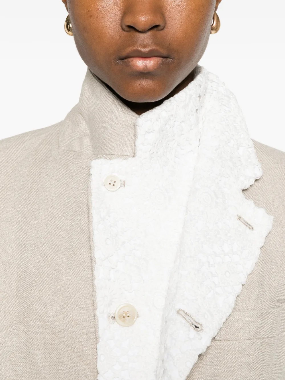Comme Des Garçons Button-up blazer Beige