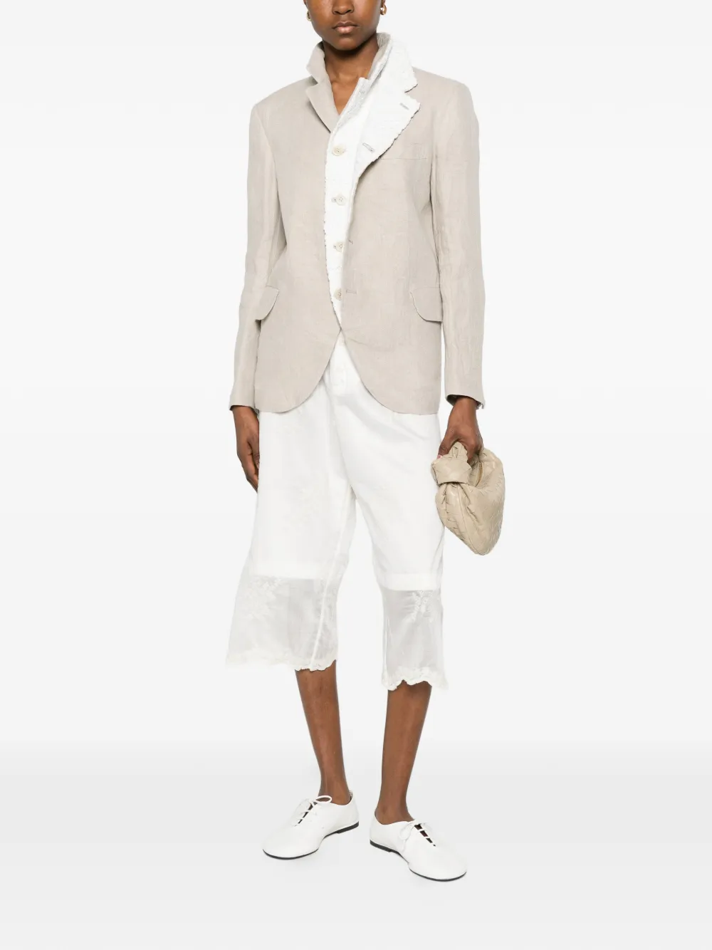Comme Des Garçons Button-up blazer Beige