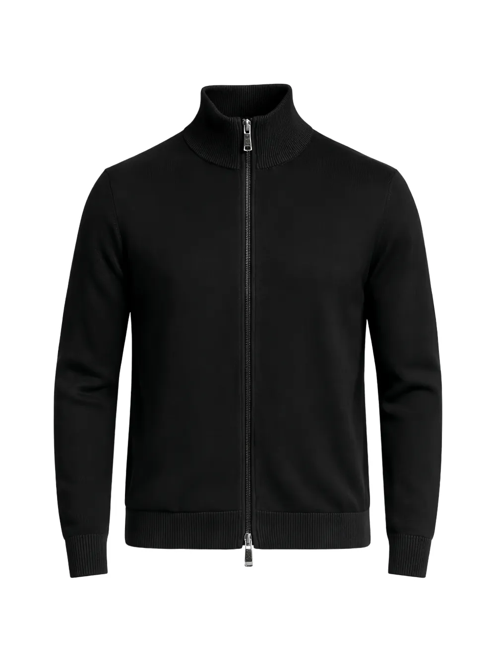 Pal Zileri high-neck zip-up cardigan - Nero