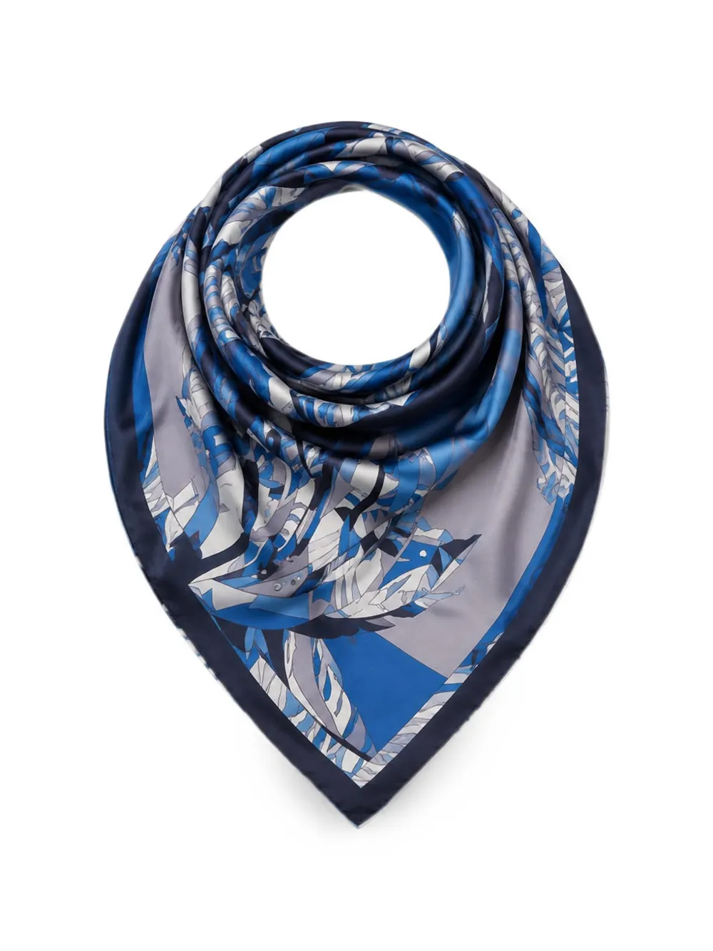 Lancel Sjaal met verenprint Grijs