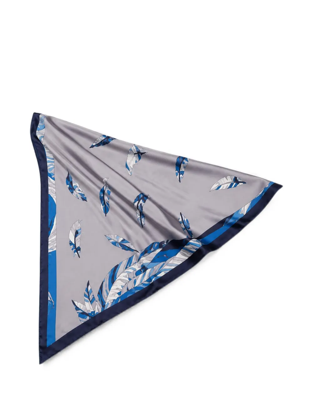Lancel feather-print scarf - Grigio