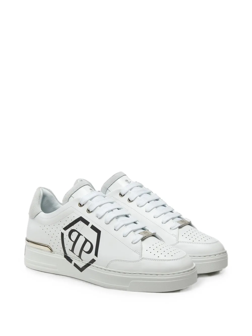Philipp Plein Hexagon logo-print sneakers Wit