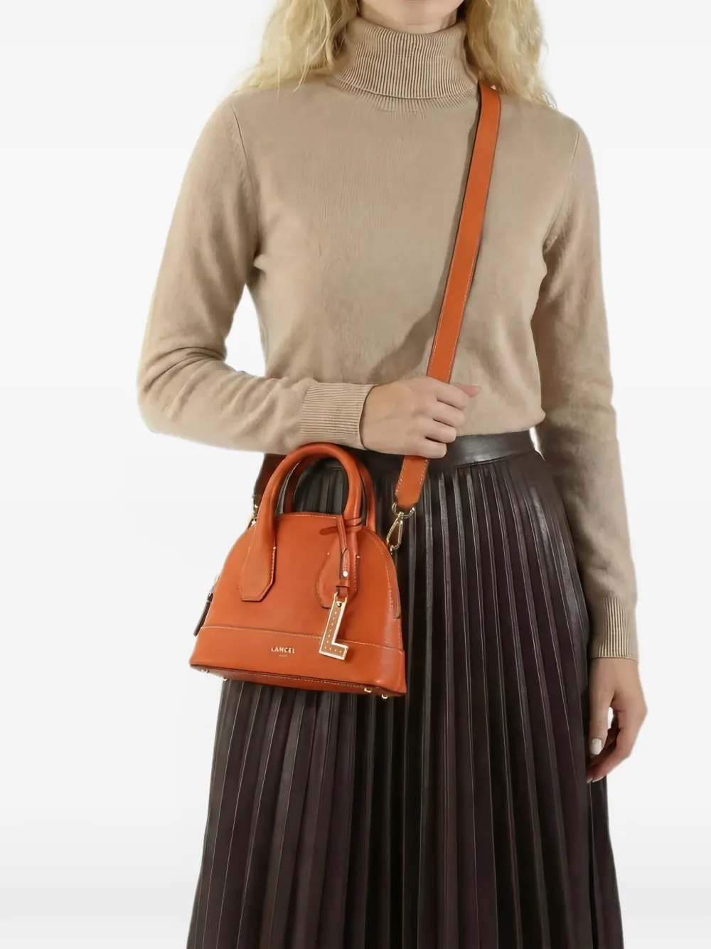 Lancel Shopper met logoprint Oranje