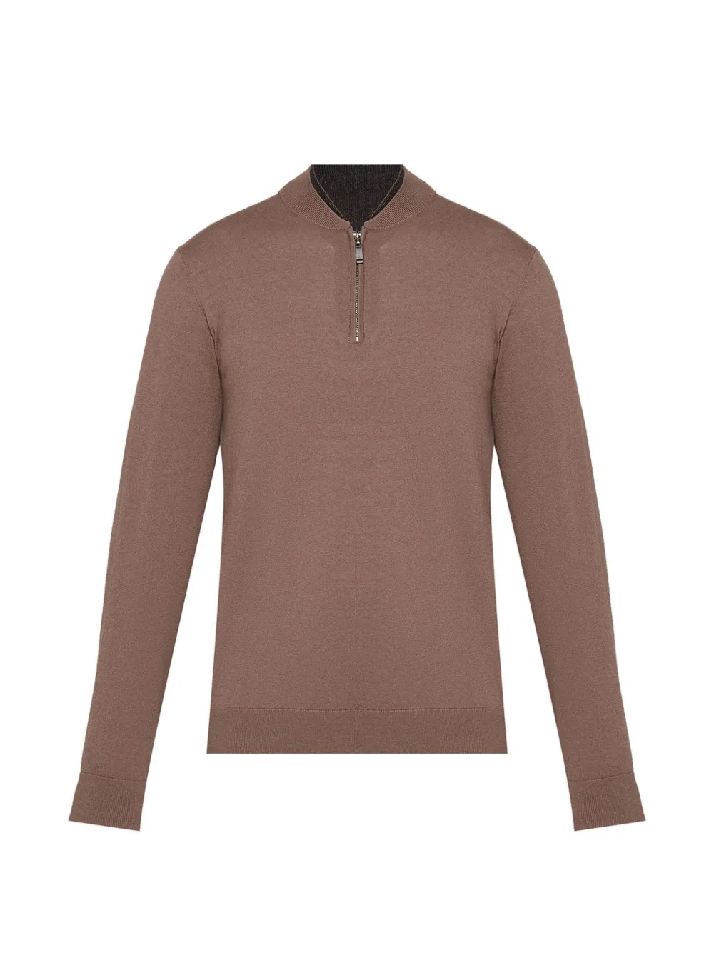 Pal Zileri Maglione con zip - Marrone