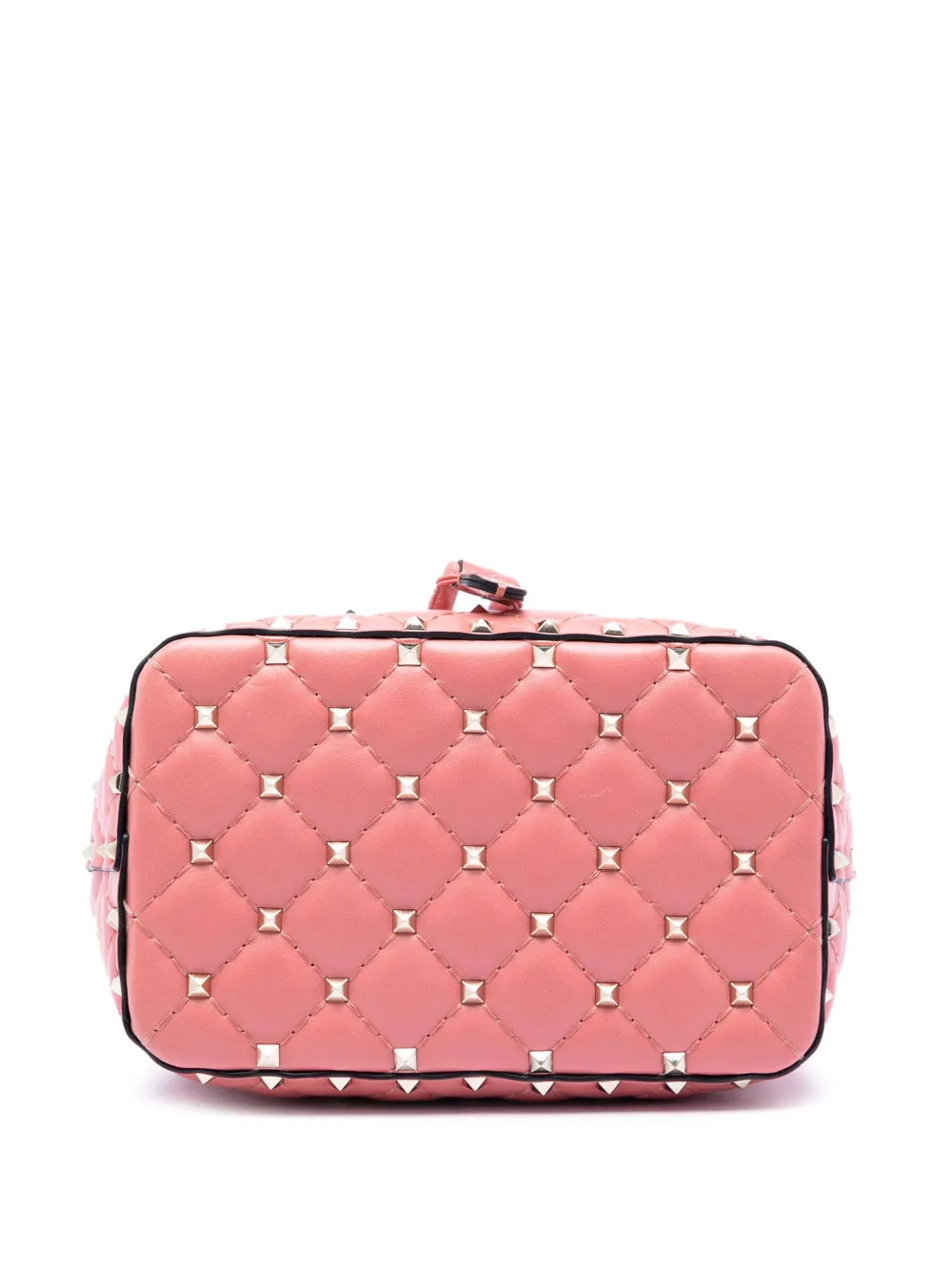 2016 Small Leather Rockstud Spike Bucket Bag Satchel