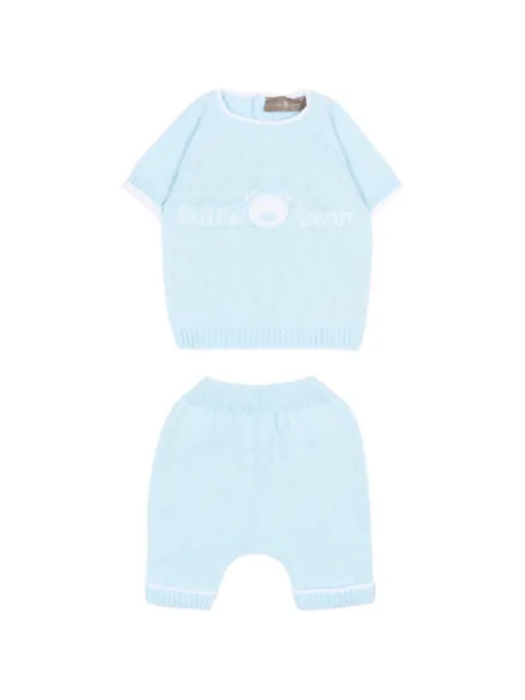 Little Bear ribbed-hem trousers set
