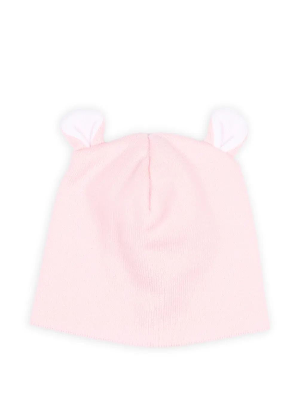 Little Bear ear-detail beanie hat - Rosa