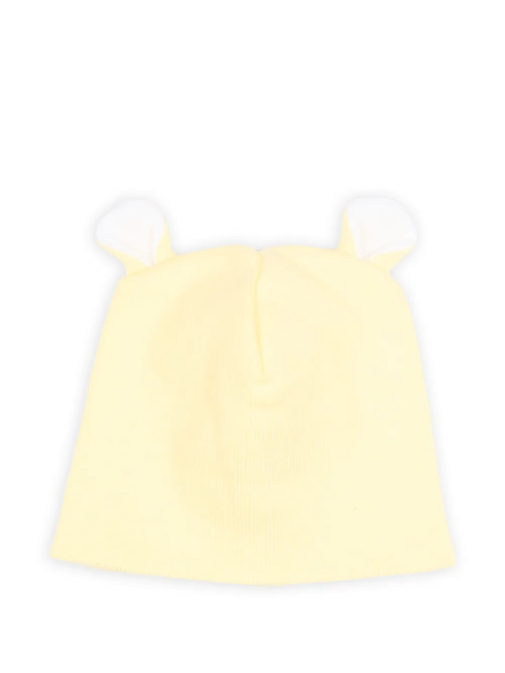 Little Bear ear-detail beanie hat - Giallo