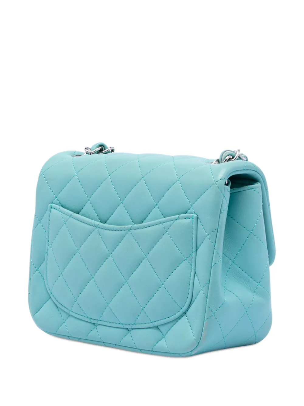 2018-2019 Mini Square Classic Lambskin Single Flap Crossbody Bag