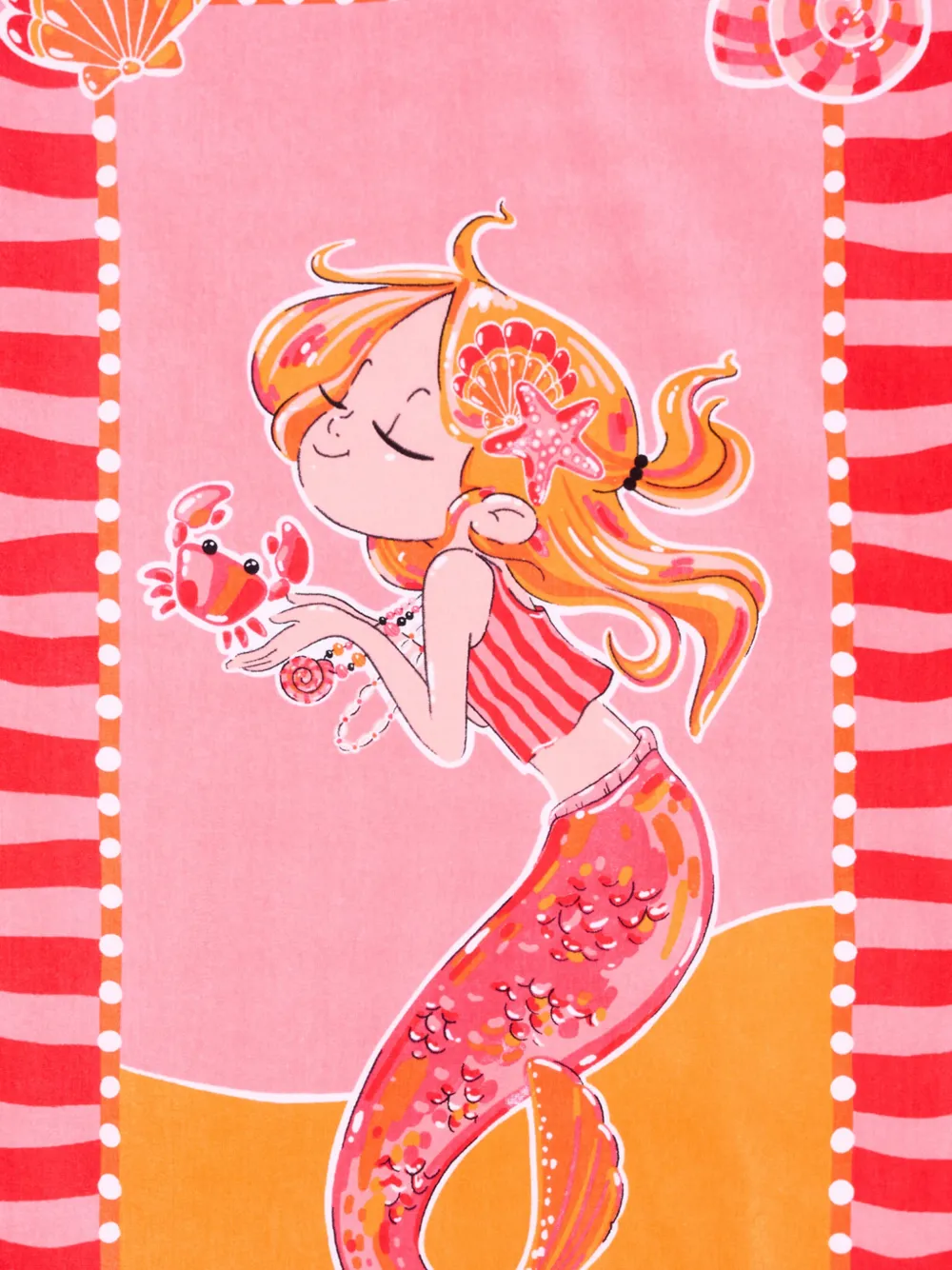  Mayoral Striped Mermaid Beach Towel - Pink 