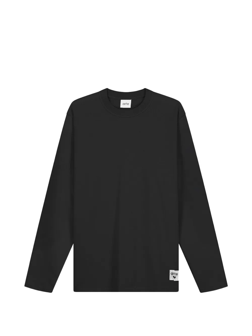 Arte Antwerp label-patch long-sleeve T-shirt - Nero
