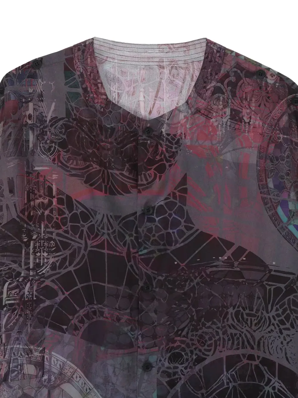 Yohji Yamamoto Overhemd met print Grijs