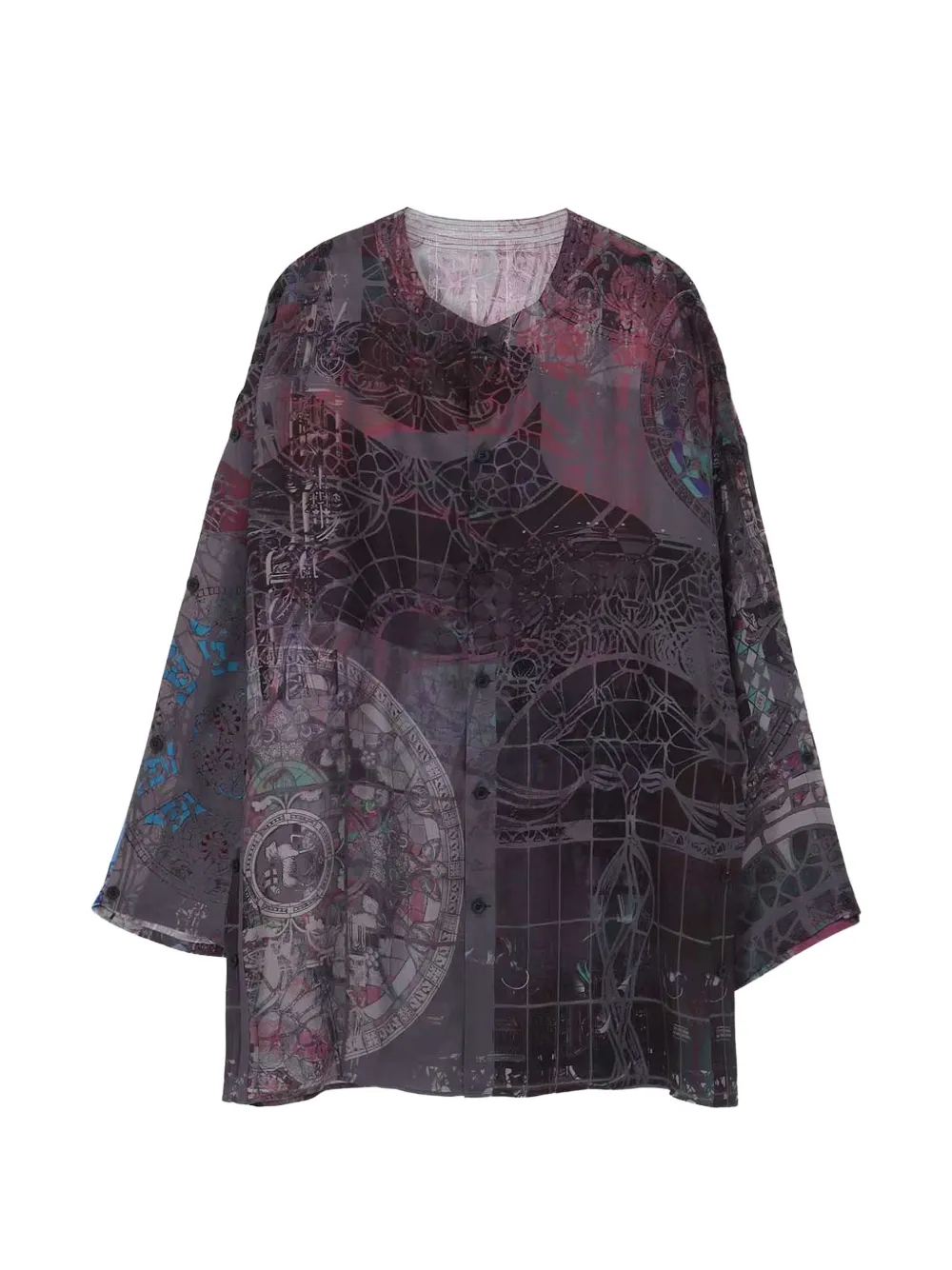 Yohji Yamamoto printed shirt - Grigio