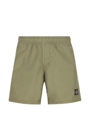 Stone Island logo-patch Swim Shorts | Green | FARFETCH
